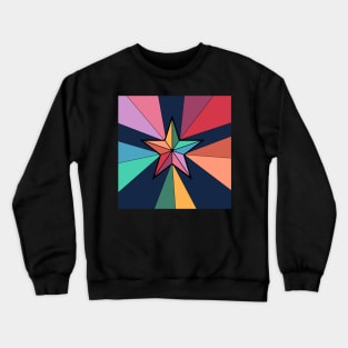 Rainbow Super Star Crewneck Sweatshirt